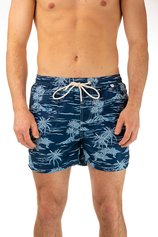 BOXER MOLLA UOMO BLU RIVIERA 037HAWAI ROY ROGER'S